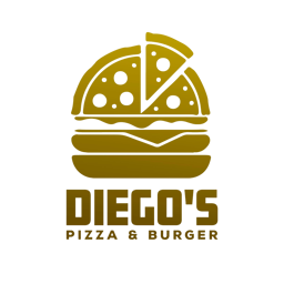 Diegos Pizza und Burger logo.